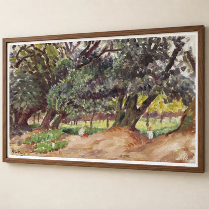 Puistokuva Englannista, 1921, By Alfred William Finch — Neo-Impressionism neo-impressionism print by SaamCrafts