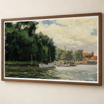 Richmond, Thames, 1924, By Alfred William Finch — Neo-Impressionism neo-impressionism print by SaamCrafts