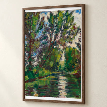 River Landscape, By Alfred William Finch — Neo-Impressionism neo-impressionism print by SaamCrafts