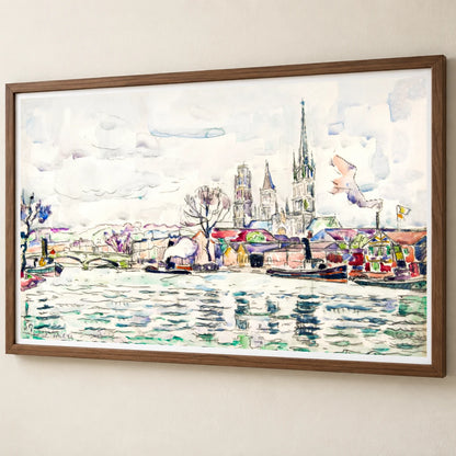 River Scene Rouen (1924) Paul Signac — Neo-Impressionism neo-impressionism print by SaamCrafts