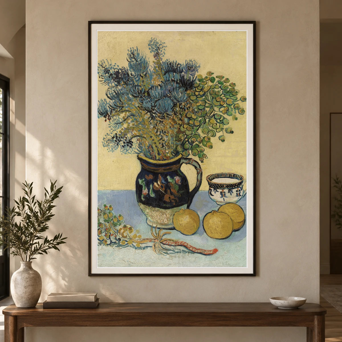 Still Life (nature Morte) By Vincent Van Gogh — Neo-Impressionism shown in a styled interior