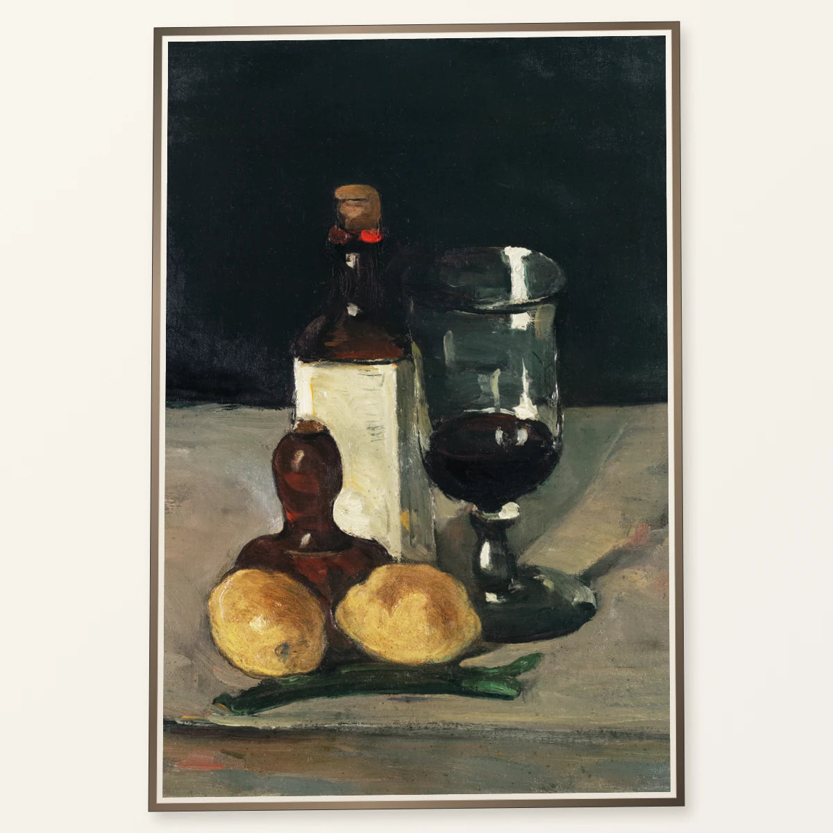 Still Life With Bottle, Glass, And Lemons (ca. 1867–1869) By Paul Cézanne — Neo-Impressionism neo-impressionism print by SaamCrafts