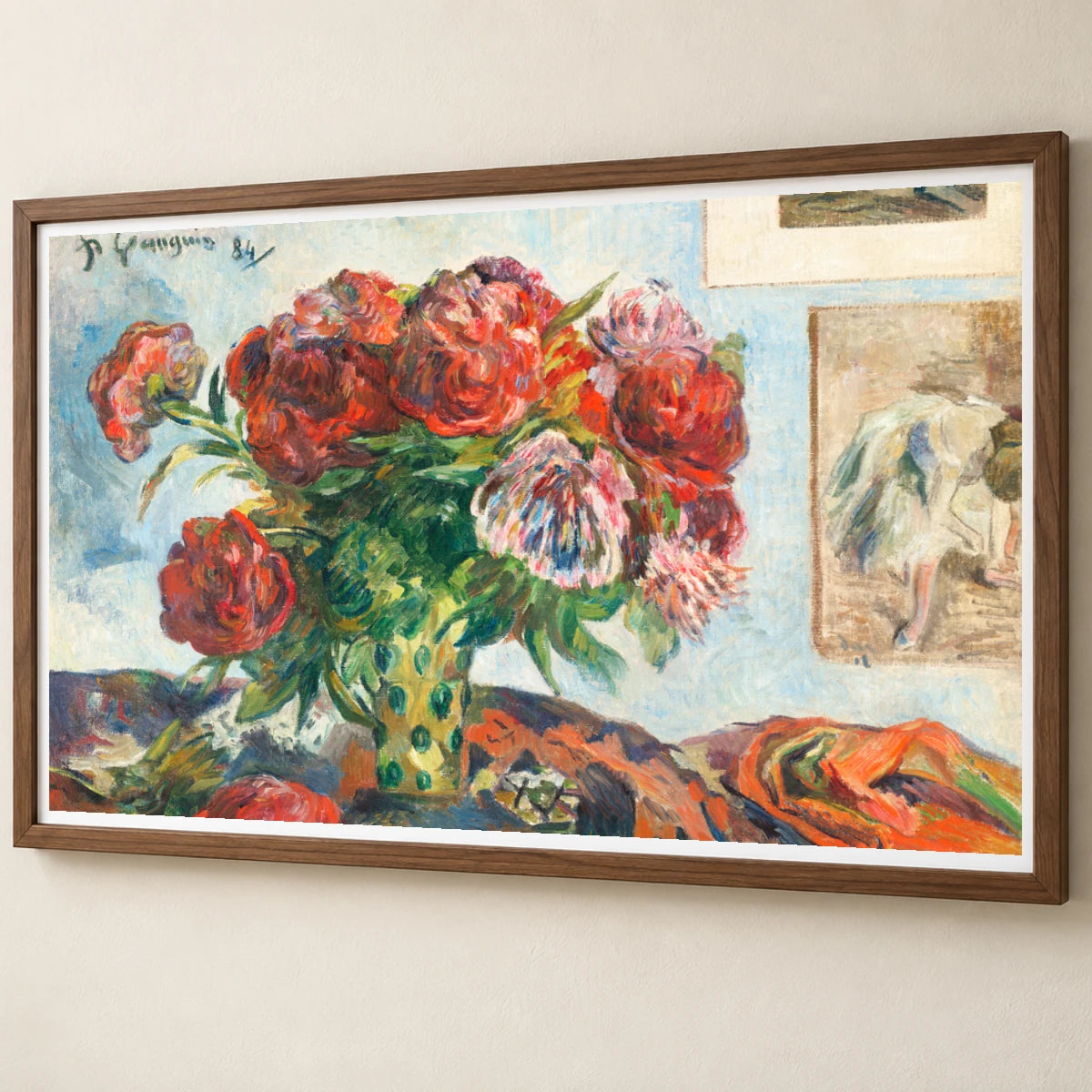Still Life With Peonies (1884) By Paul Gauguin — Neo-Impressionism neo-impressionism print by SaamCrafts