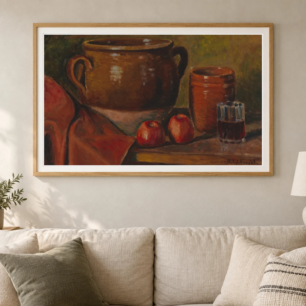 Still Life, 1923, By Alfred William Finch — Neo-Impressionism shown in a styled interior