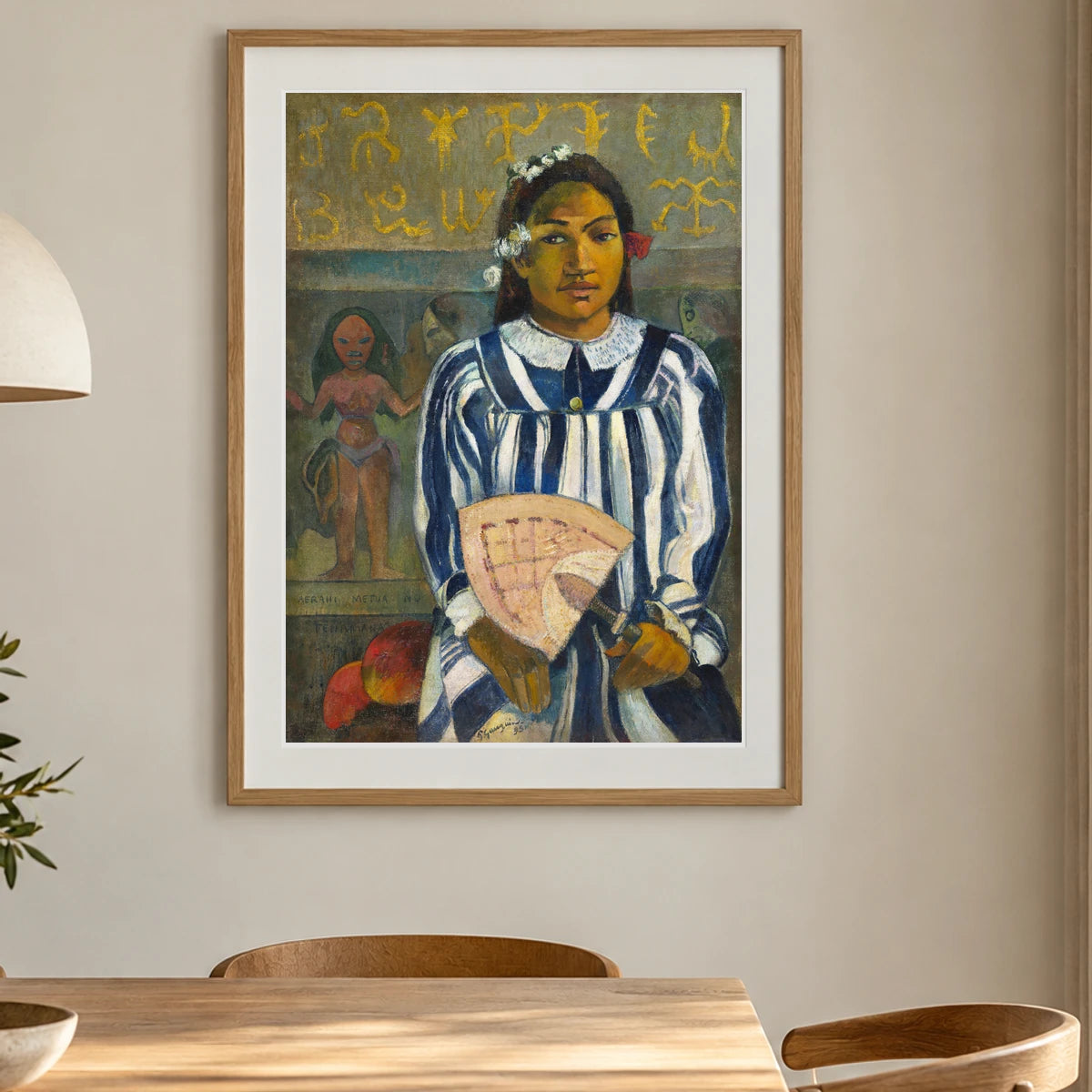 Tehamana Has Many Parents Or The Ancestors Of Tehamana (merahi Metua No Tehamana) (1893) By Paul Gauguin — Neo-Impressionism shown in a styled interior
