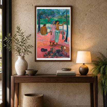 The Call (1902) By Paul Gauguin — Neo-Impressionism shown in a styled interior