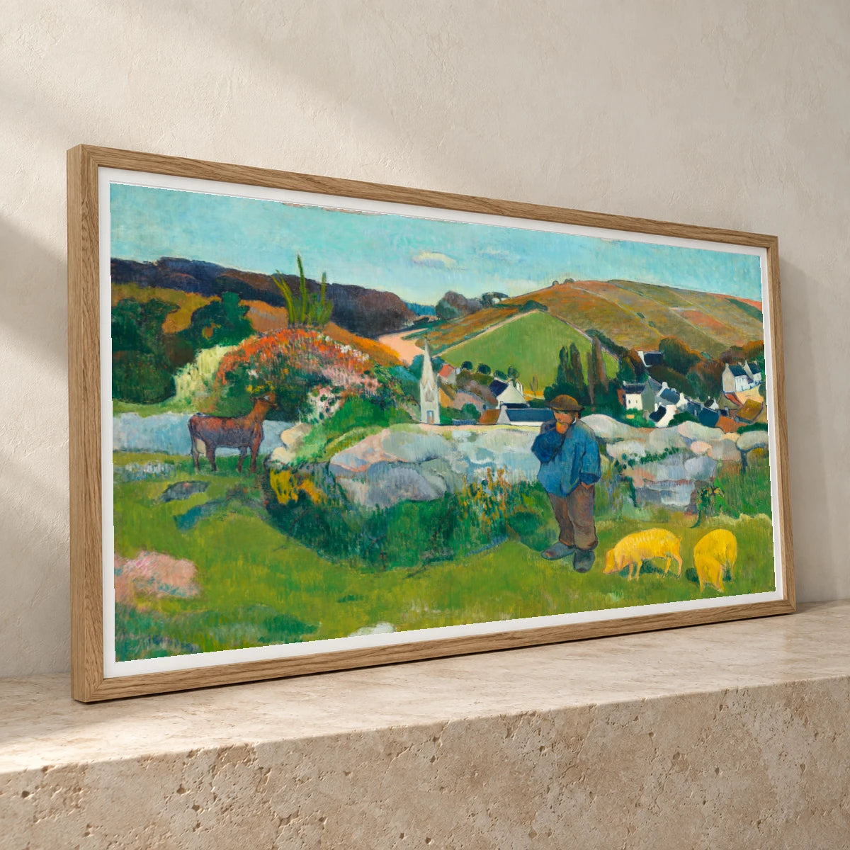 The Swineherd (1888) By Paul Gauguin — Neo-Impressionism neo-impressionism print by SaamCrafts