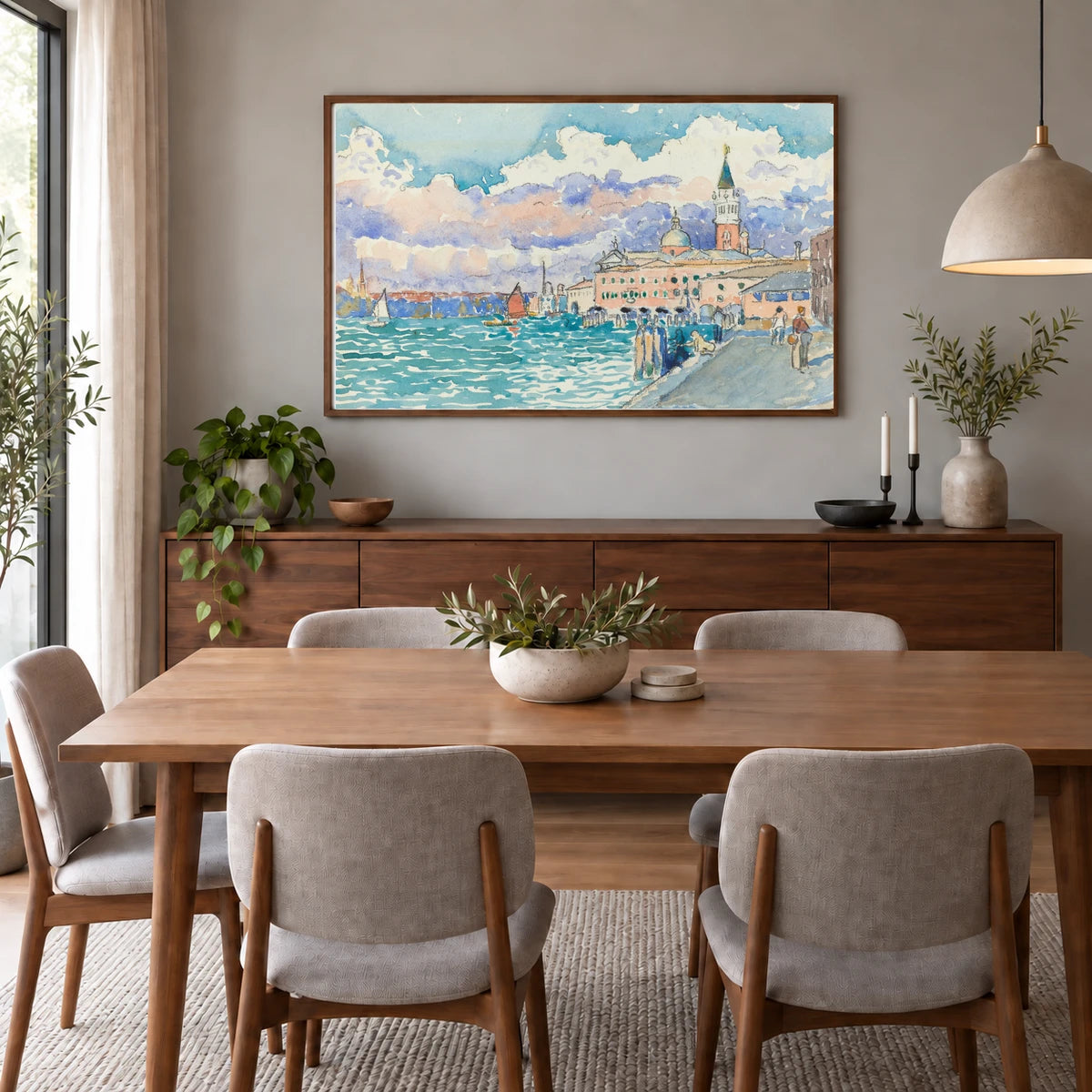 Venice (ca. 1903) Henri Edmond Cross — Neo-Impressionism shown in a styled interior