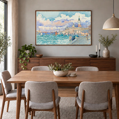 Venice (ca. 1903) Henri Edmond Cross — Neo-Impressionism shown in a styled interior