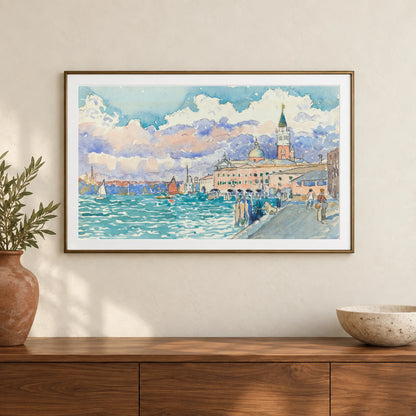 Venice (ca. 1903) Henri Edmond Cross — Neo-Impressionism shown in a styled interior