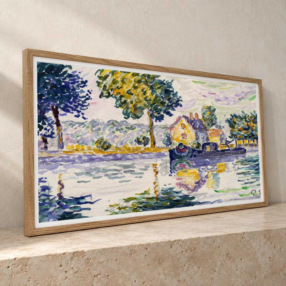 View Of The Seine, Samois (1906) By Paul Signac — Neo-Impressionism neo-impressionism print by SaamCrafts