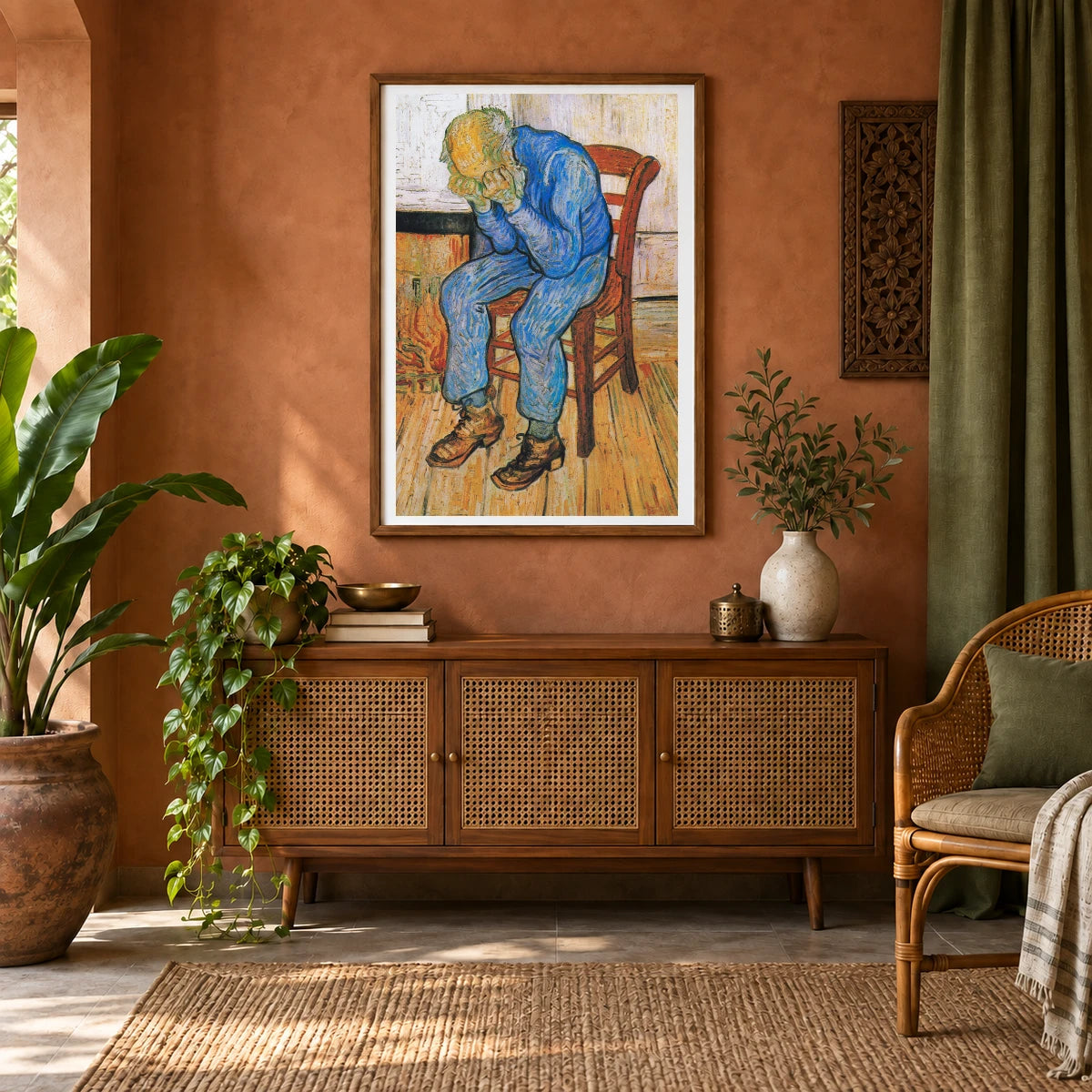 Vincent Van Gogh S At Eternity S Gate — Neo-Impressionism shown in a styled interior