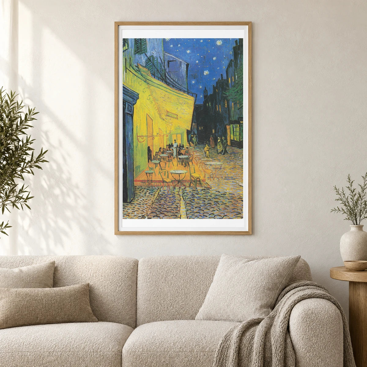 Vincent Van Gogh S Café Terrace At Night — Neo-Impressionism shown in a styled interior