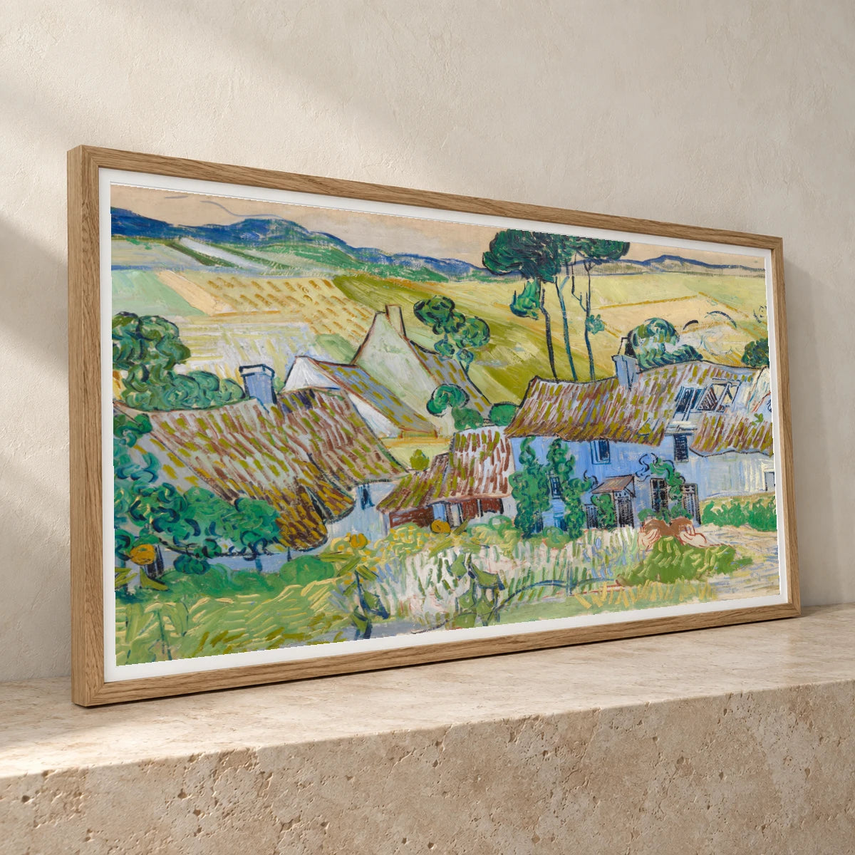 Vincent Van Gogh S Farms Near Auvers — Neo-Impressionism neo-impressionism print by SaamCrafts