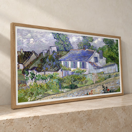 Vincent Van Gogh S Houses At Auvers — Neo-Impressionism neo-impressionism print by SaamCrafts