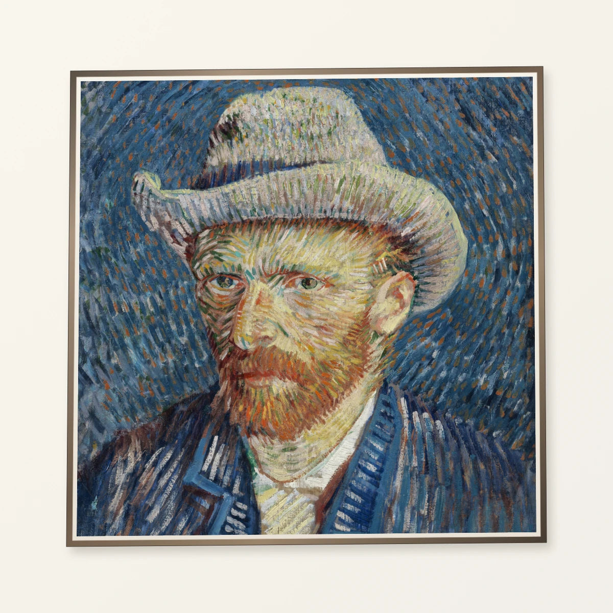 Vincent Van Gogh S Self Portrait With Grey Felt Hat — Neo-Impressionism neo-impressionism print by SaamCrafts
