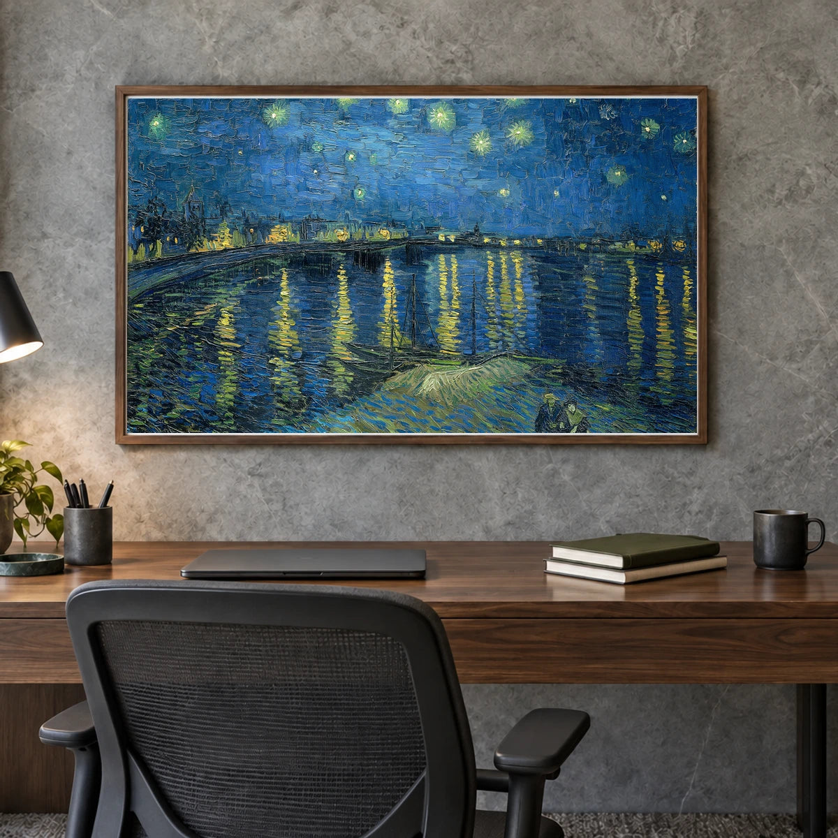 Vincent Van Gogh S Starry Night Over The Rhône — Neo-Impressionism shown in a styled interior