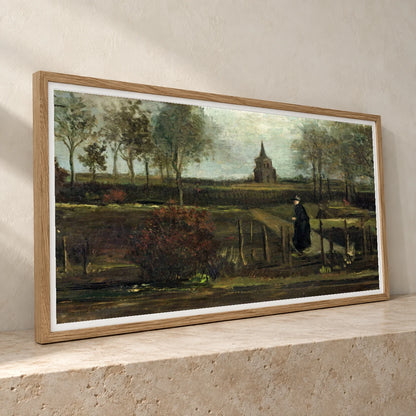Vincent Van Gogh S The Parsonage Garden At Nuenen — Neo-Impressionism neo-impressionism print by SaamCrafts