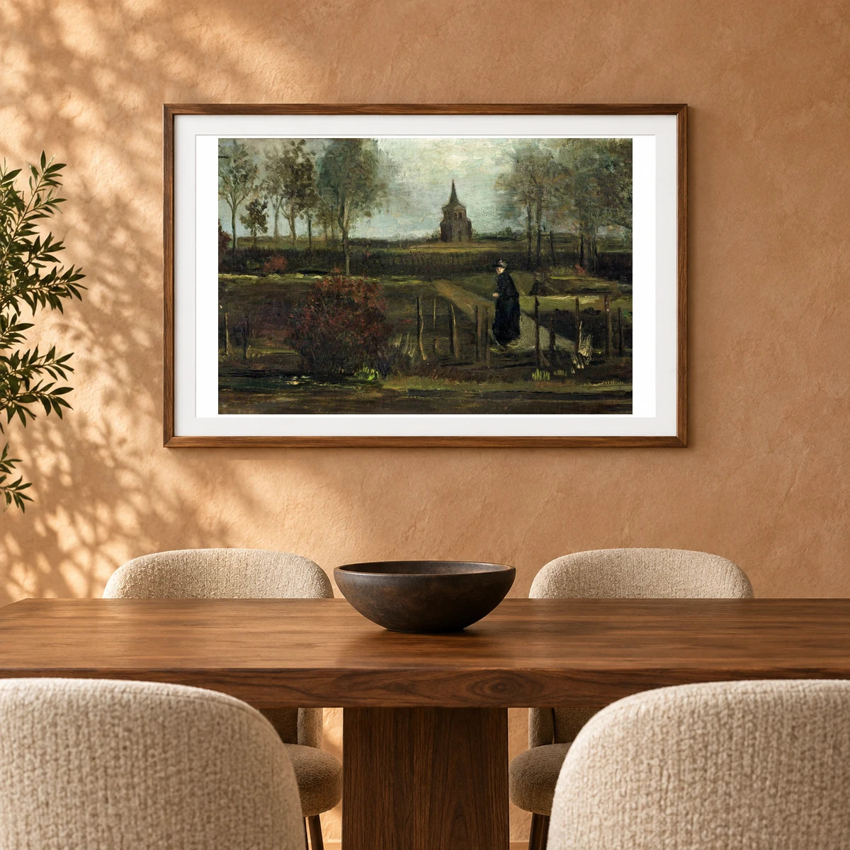 Vincent Van Gogh S The Parsonage Garden At Nuenen — Neo-Impressionism shown in a styled interior