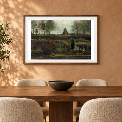 Vincent Van Gogh S The Parsonage Garden At Nuenen — Neo-Impressionism shown in a styled interior