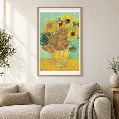 Vincent Van Gogh S Vase With Twelve Sunflowers (1888–1889) — Neo-Impressionism shown in a styled interior