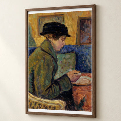 Woman In Profile, 1915, By Alfred William Finch — Neo-Impressionism neo-impressionism print by SaamCrafts