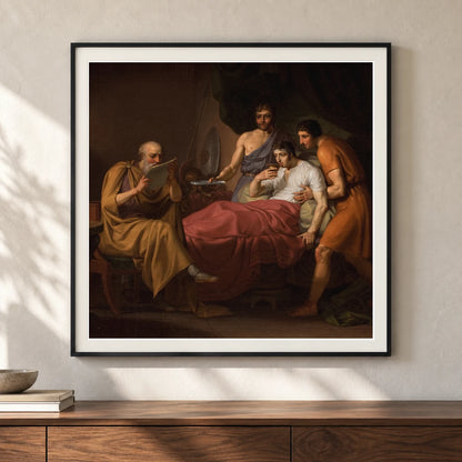 Alexander The Great On His Sickbed By C.w. Eckersberg — Neoclassicism shown in a styled interior