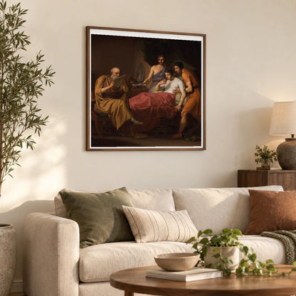 Alexander The Great On His Sickbed By C.w. Eckersberg — Neoclassicism shown in a styled interior