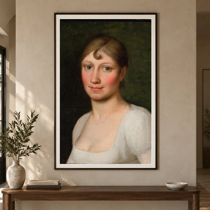 Christine Rebekka Eckersberg, Née Hyssing, The Artist S First Wife By C.w. Eckersberg — Neoclassicism shown in a styled interior