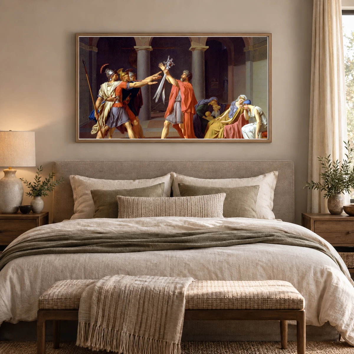 Copy Of The Painting Now In The Louvre Made In 1786 To The Comte De Vaudreuil — Neoclassicism shown in a styled interior