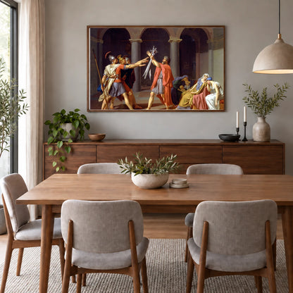 Copy Of The Painting Now In The Louvre Made In 1786 To The Comte De Vaudreuil — Neoclassicism shown in a styled interior