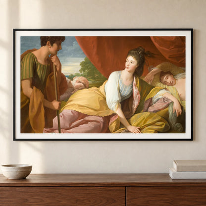Cymon And Iphigenia By Benjamin West — Neoclassicism shown in a styled interior