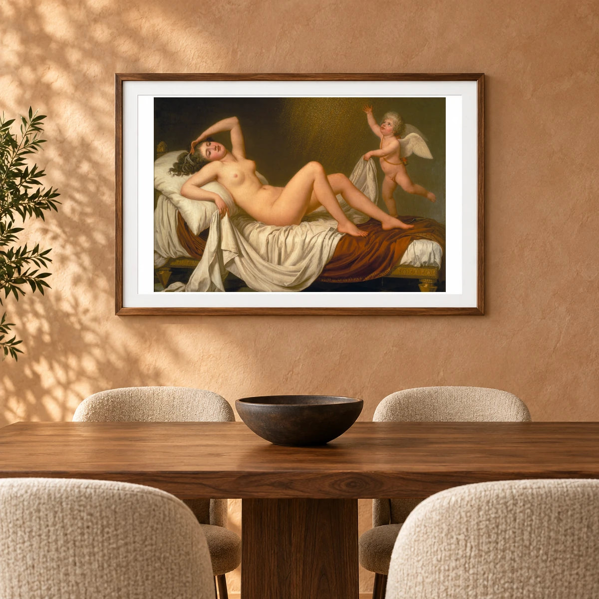Danaë And The Shower Of Gold (1787) Neoclassical By Adolf Ulrik Wertmüller — Neoclassicism shown in a styled interior