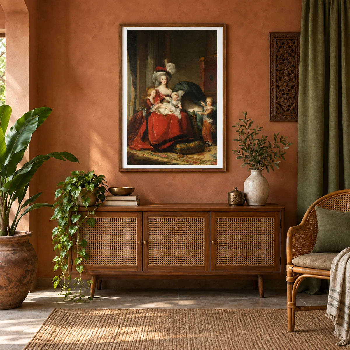 Depicted People Marie Antoinette, Marie Thérèse, Louis Charles And Louis Joseph — Neoclassicism shown in a styled interior