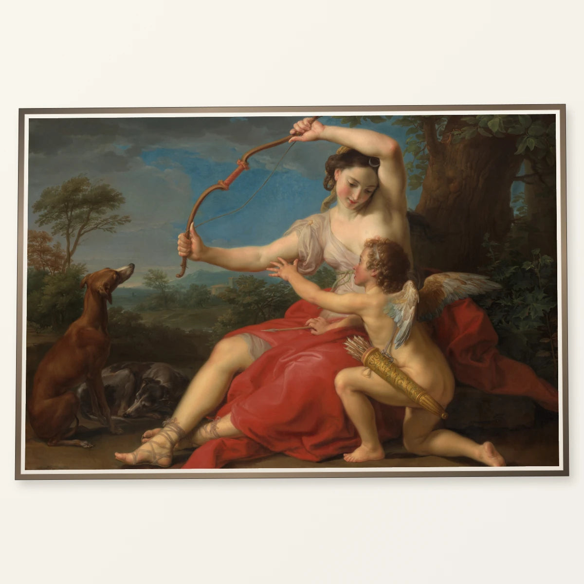 Diana And Cupid By Pompeo Batoni (italian, Lucca 1708–1787 Rome) — Neoclassicism neoclassicism print by SaamCrafts