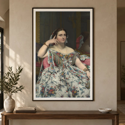 Dominique Ingres Mme Moitessier — Neoclassicism shown in a styled interior