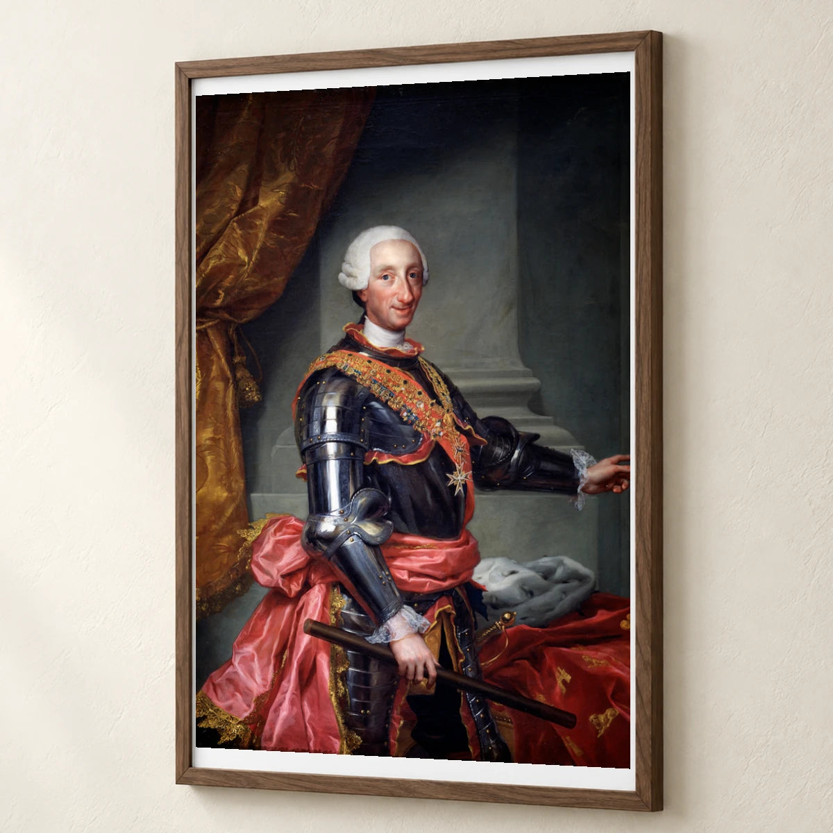 Español Retrato Del Rey Carlos Iii De España — Neoclassicism neoclassicism print by SaamCrafts