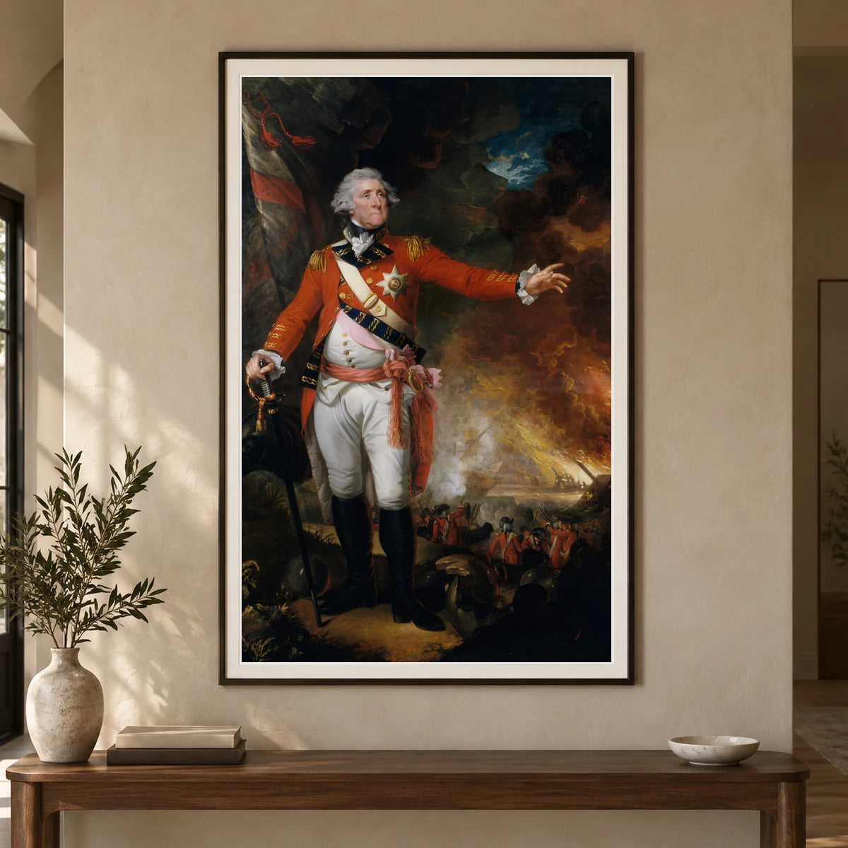 General George Eliott By Mather Brown — Neoclassicism shown in a styled interior