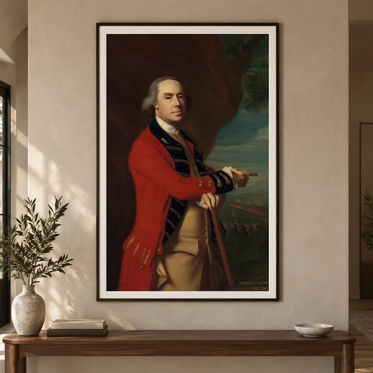 General Thomas Gage By John Singleton Copley — Neoclassicism shown in a styled interior