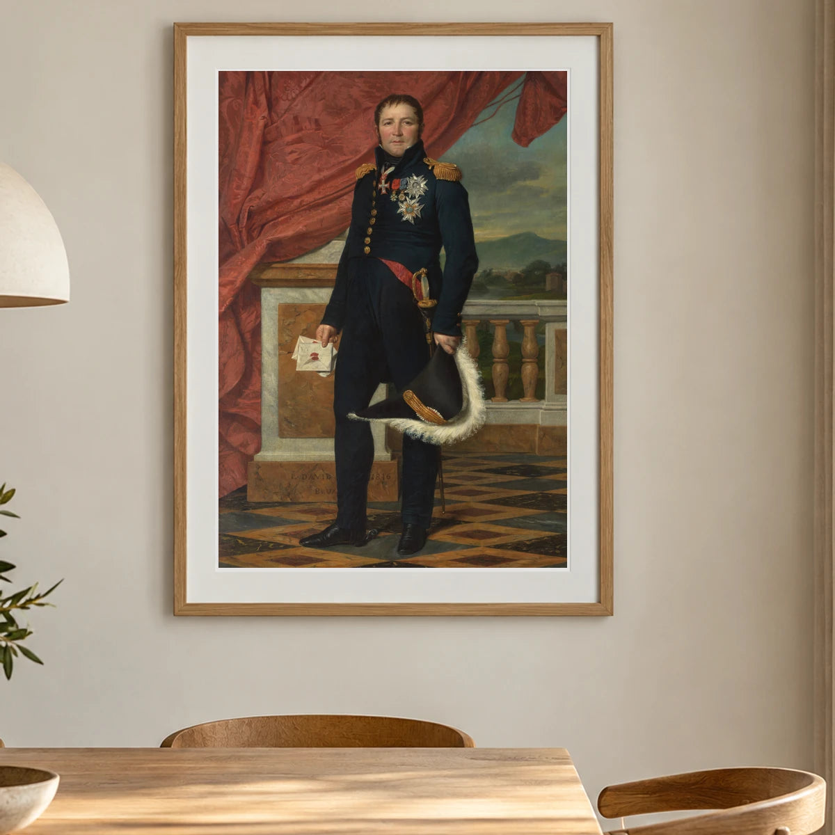 General Étienne Maurice Gérard (1773–1852) By Jacques Louis David — Neoclassicism shown in a styled interior