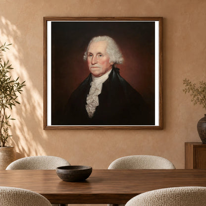 George Washington, Rembrandt Peale — Neoclassicism shown in a styled interior
