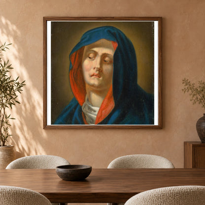 Head Of The Virgin Mary — Neoclassicism shown in a styled interior