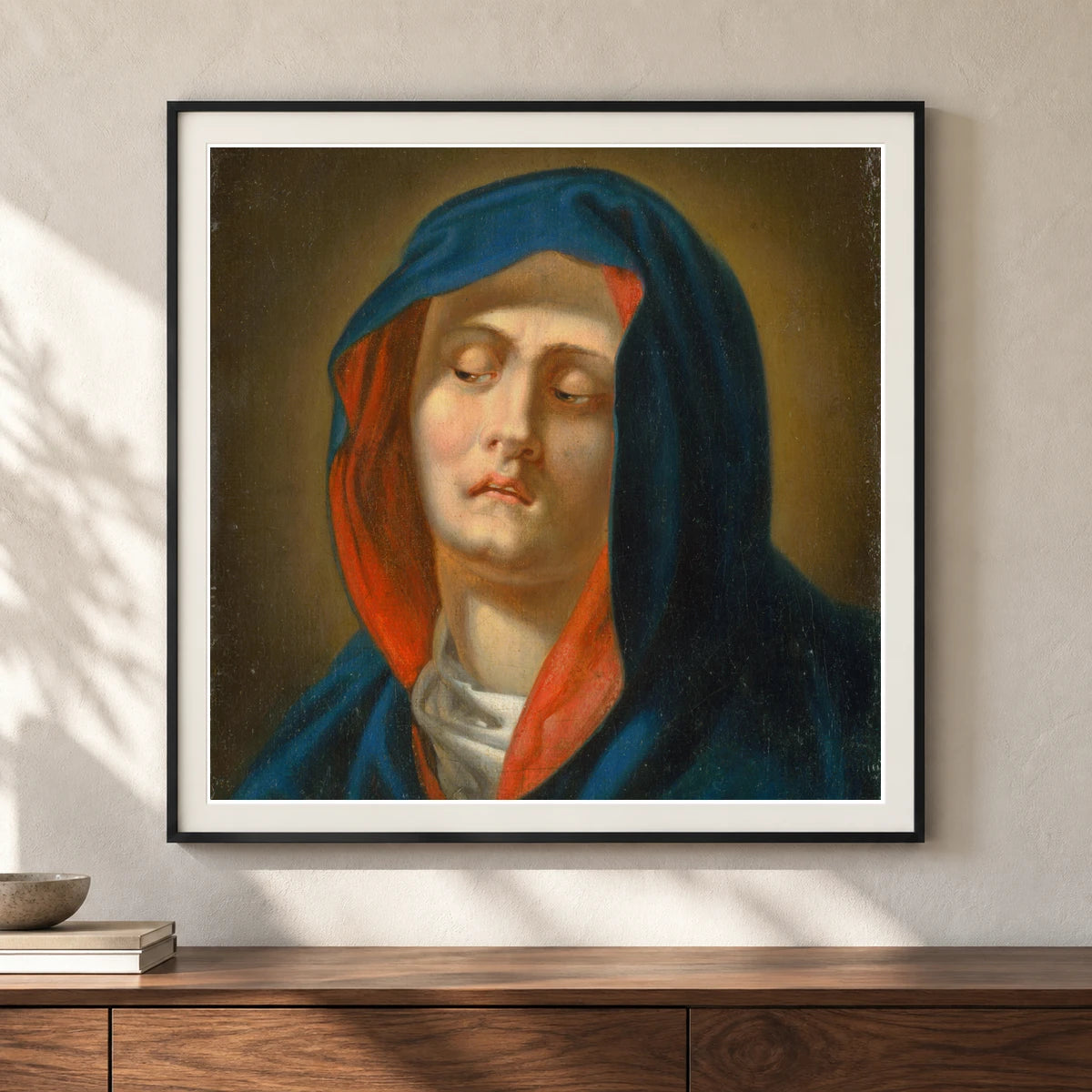 Head Of The Virgin Mary — Neoclassicism shown in a styled interior