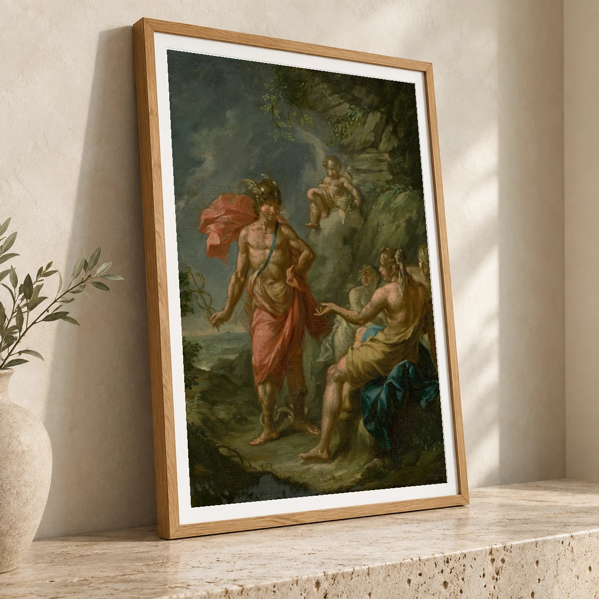 Hermes At The Goddesses — Neoclassicism neoclassicism print by SaamCrafts