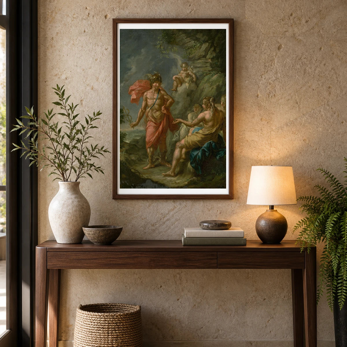 Hermes At The Goddesses — Neoclassicism shown in a styled interior