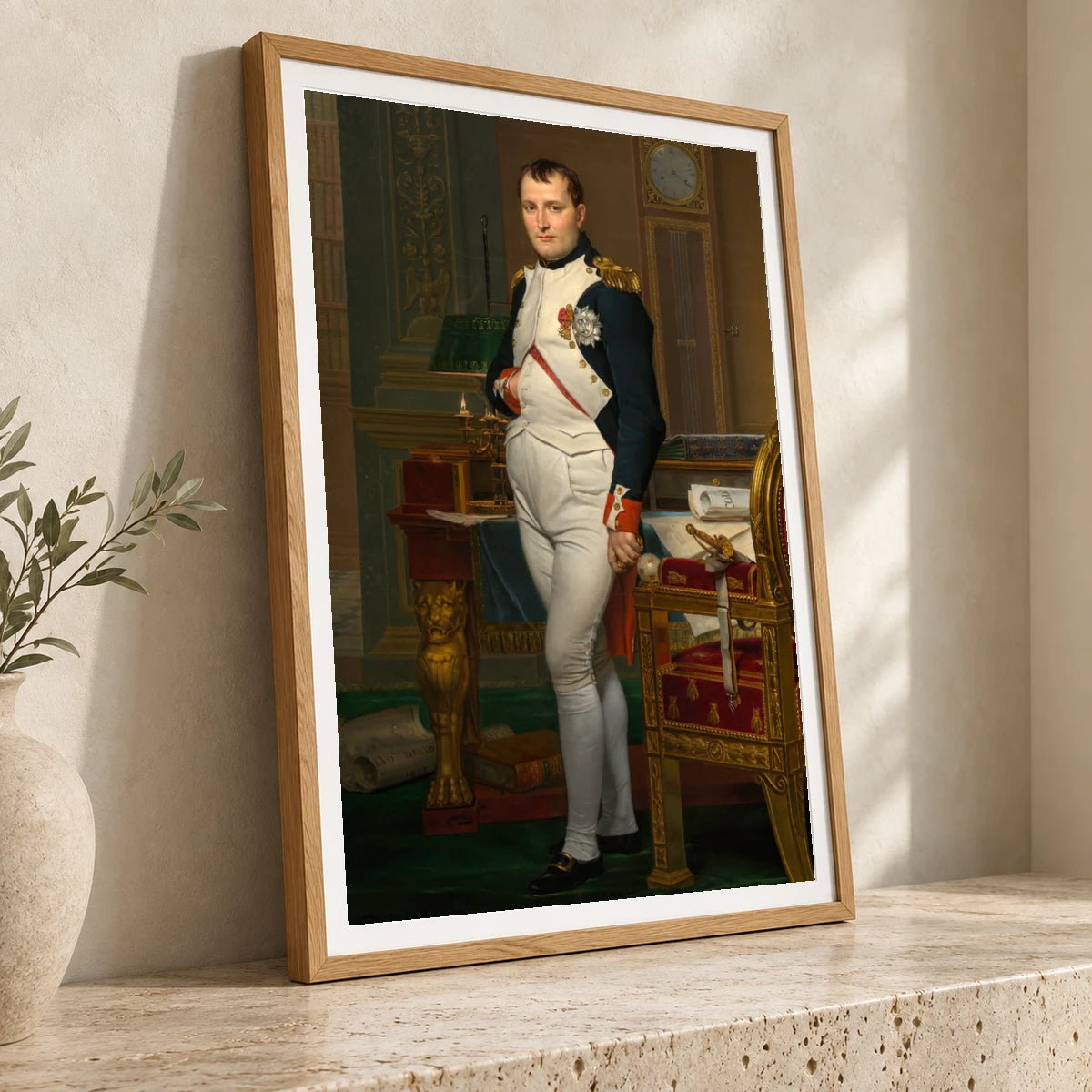 Jacques Louis David The Emperor Napoleon In His Study At The Tuileries — Neoclassicism neoclassicism print by SaamCrafts