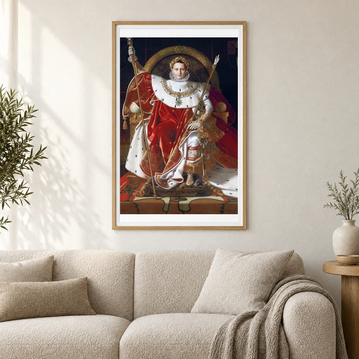 Jean Auguste Dominique Ingres S Napoleon I On His Imperial Throne — Neoclassicism shown in a styled interior