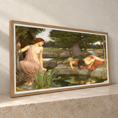 John William Waterhouse Echo And Narcissus — Neoclassicism neoclassicism print by SaamCrafts
