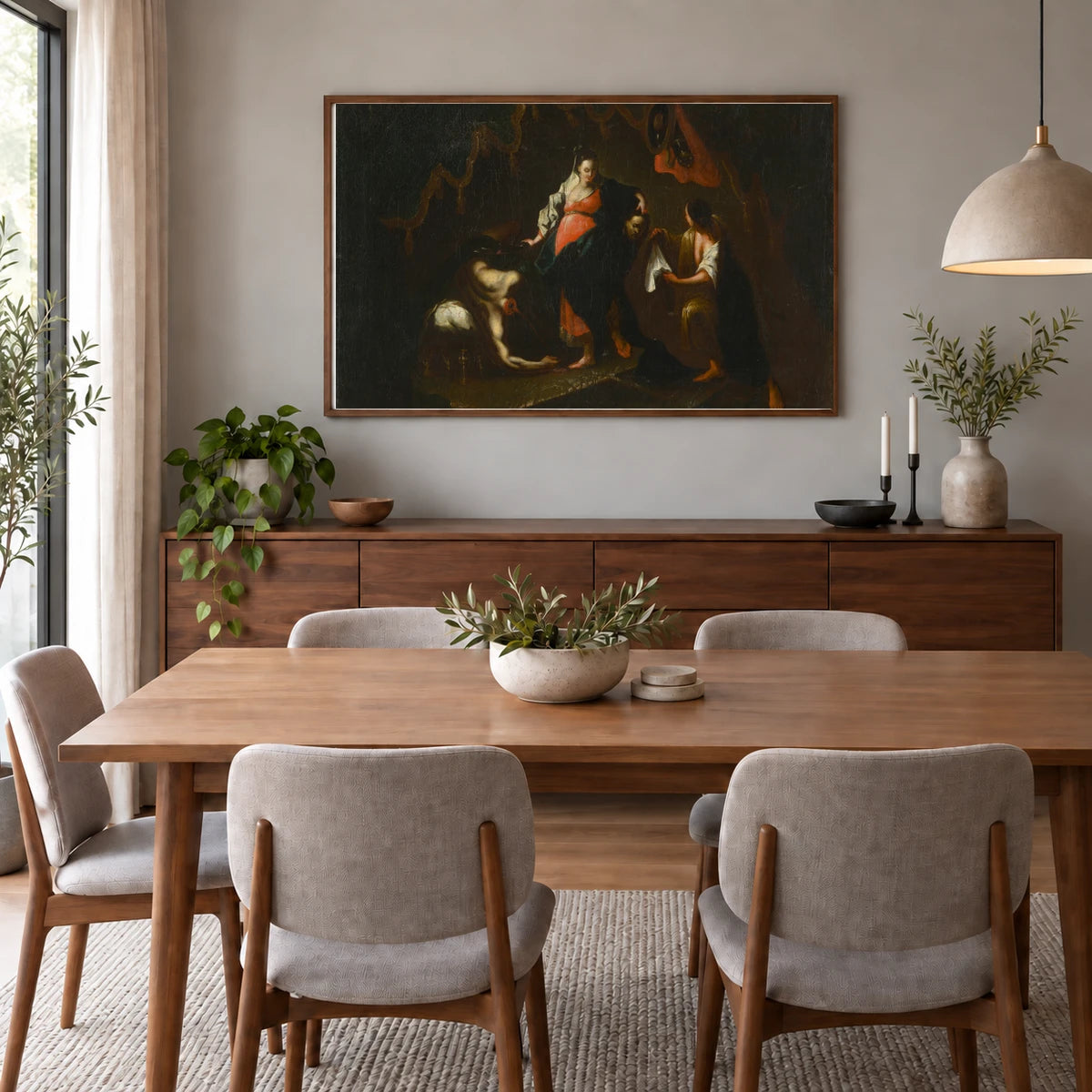 Judith And Holofernes — Neoclassicism shown in a styled interior