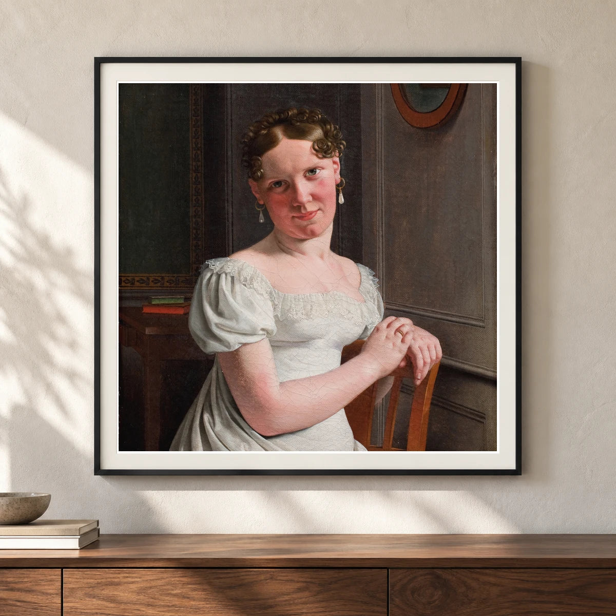 Julie Eckersberg, Née Juel, The Artist S Second Wife By C.w. Eckersberg — Neoclassicism shown in a styled interior